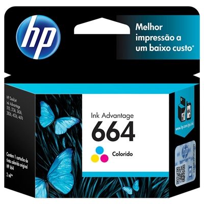 X Cartucho HP 664 F6V28AB Color 1115 2136 3636 3836 4536 (Emb. contém 1un.)